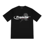 Maglietta nera Trapstar Hyperdrive in rosa